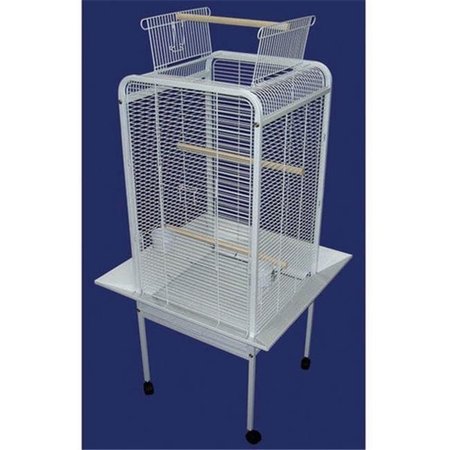 YML YML EF2222WHT Play Top Parrot Bird Cage in White EF2222WHT